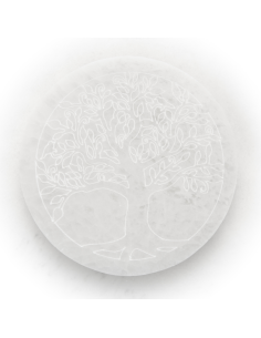 DISQUE SELENITE ARBRE DE VIE L
